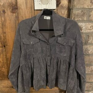 Gray Button-Up Jacket